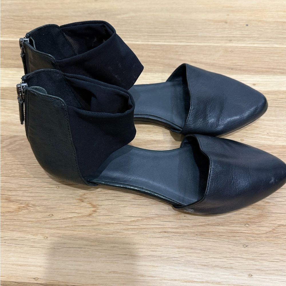 Eileen Fisher Allot Tumbled Leather Flat 7 - Picture 2 of 9